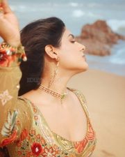 Gorgeous Samyuktha Menon in an Olive Green Anarkali Photos 01 Gorgeous Samyuktha Menon in an Olive Green Anarkali Photos 01