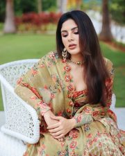 Gorgeous Samyuktha Menon in an Olive Green Anarkali Photos 04