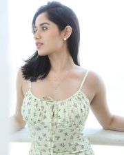 Indian Beauty Jannat Zubair in a Floral Printed Top with Spaghetti Straps Photos 02