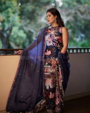 Maharagni Queen of Queens Actress Samyuktha Menon in a Sleeveless High Neck Embellished Blouse with a Matching Skirt and Dupatta Pictures 06 Maharagni Queen of Queens Actress Samyuktha Menon in a Sleeveless High Neck Embellished Blouse with a Matching Skirt and Dupatta Pictures 06