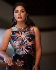 Maharagni Queen of Queens Actress Samyuktha Menon in a Sleeveless High Neck Embellished Blouse with a Matching Skirt and Dupatta Pictures 07 Maharagni Queen of Queens Actress Samyuktha Menon in a Sleeveless High Neck Embellished Blouse with a Matching Skirt and Dupatta Pictures 07