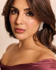 Radiant Actress Samyuktha Menon in a Dusty Rose Off Shoulder Satin Gown Photos 03