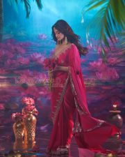 Resplendent Darshana Banik Cleavage in a Magenta Embroidered Saree With Off Shoulder Blouse Photos 01 Resplendent Darshana Banik Cleavage in a Magenta Embroidered Saree With Off Shoulder Blouse Photos 01