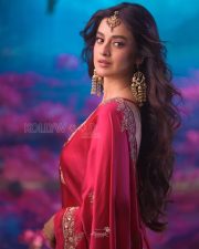 Resplendent Darshana Banik Cleavage in a Magenta Embroidered Saree With Off Shoulder Blouse Photos 03 Resplendent Darshana Banik Cleavage in a Magenta Embroidered Saree With Off Shoulder Blouse Photos 03
