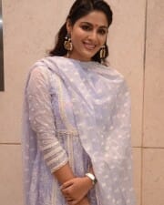 Samyuktha Menon at Virupaksha Success Meet Stills 03