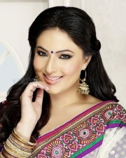 Beautiful Film Actress Nikesha Patel Traditional Saree Photo Shoot Photos 03
