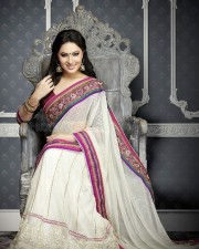 Beautiful Film Actress Nikesha Patel Traditional Saree Photo Shoot Photos 10