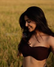 Emakku Thozhil Romance Actress Avantika Mishra in a Brown Bralette Top Pictures 04