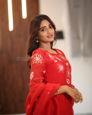 Heroine Hrithika Srinivas at Vadhala Movie Teaser Launch Event Pictures 11