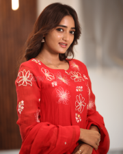 Heroine Hrithika Srinivas at Vadhala Movie Teaser Launch Event Pictures 16