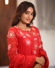 Heroine Hrithika Srinivas at Vadhala Movie Teaser Launch Event Pictures 16