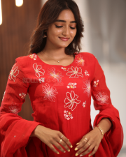 Heroine Hrithika Srinivas at Vadhala Movie Teaser Launch Event Pictures 17