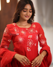 Heroine Hrithika Srinivas at Vadhala Movie Teaser Launch Event Pictures 17