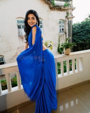 Sexy Avantika Mishra in an Blue Saree with an Embellished Sleeveless Blouse Photos 03