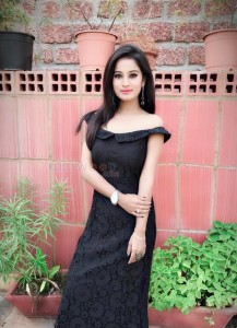 Actress Anusha Rai Black Dress Photos 01