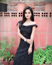 Actress Anusha Rai Black Dress Photos 01