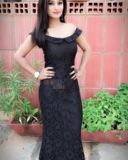 Actress Anusha Rai Black Dress Photos 03