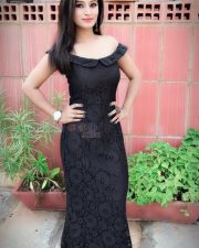 Actress Anusha Rai Black Dress Photos 03