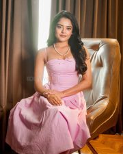 Attractive Riddhi Kumar in a Summer Pink Midi Dress Pictures 05