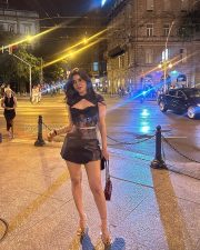 Captivating Actress Divya Bharathi in a Black Lace Corset Top Leather Mini Skirt Photos 01 Captivating Actress Divya Bharathi in a Black Lace Corset Top Leather Mini Skirt Photos 01