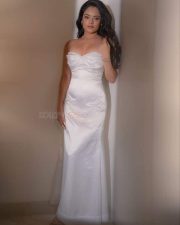 Elegant Riddhi Kumar in a White Strapless Gown with a Corset Bodice Pictures 07