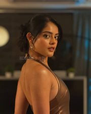 Glamorous Riddhi Kumar in a Metallic Bronze Halter Neck Dress Pictures 04