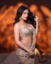 Resplendent Actress Riddhi Kumar in a Champagne Gold Embellished Saree Photos 07 Resplendent Actress Riddhi Kumar in a Champagne Gold Embellished Saree Photos 07