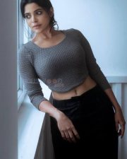 Stylish Divya Bharathi in a Grey Crop Top with Black Pant Photos 01