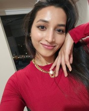 Actress Srinidhi Shetty in a Full Sleeve Red Crop Top Photos 06