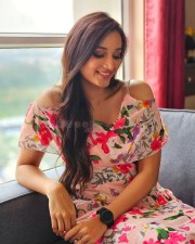 Beautiful Srinidhi Shetty in a Pink Floral Maxi Dress Pictures 04