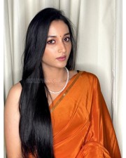 Beauty Srinidhi Shetty in a Vibrant Orange Saree Pictures 03