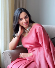Elegant Actress Srinidhi Shetty in a Pink Silk Saree Photos 04 Elegant Actress Srinidhi Shetty in a Pink Silk Saree Photos 04