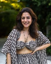 Cute Nisha Aggarwal in a Black and White Vacation Bikini Pictures 03