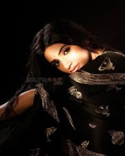 Beautiful Sreeleela in a Black Printed Saree with Embellished Border Pictures 04