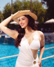 Gorgeous Eshanya Maheshwari in a White Cut Out Dress with Two Piece Lingerie Photos 04