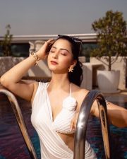 Gorgeous Eshanya Maheshwari in a White Cut Out Dress with Two Piece Lingerie Photos 09