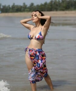 Neha Malik Hot Bikini at the Beach 01