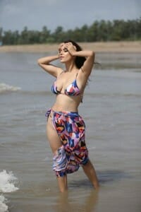 Neha Malik Hot Bikini at the Beach 01