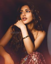 Parasakthi Actress Sreeleela in a Multicolored Embellished Mini Dress Photos 01
