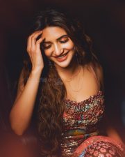 Parasakthi Actress Sreeleela in a Multicolored Embellished Mini Dress Photos 03