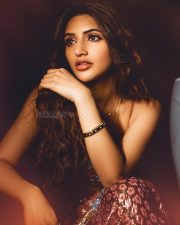 Parasakthi Actress Sreeleela in a Multicolored Embellished Mini Dress Photos 05