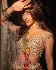 Resplendent Actress Sreeleela in a Multicolour embroidered lehenga Photos 01