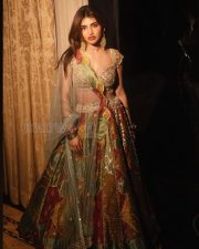 Resplendent Actress Sreeleela in a Multicolour embroidered lehenga Photos 02