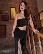 Seductive Beauty Neha Malik in a Bold Black Strapless Cut Out Maxi Dress Photos 04 Seductive Beauty Neha Malik in a Bold Black Strapless Cut Out Maxi Dress Photos 04