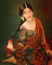 Sexy Natural Beauty Sreeleela in a Colourful Radha Inspired Lehenga Photos 01