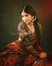 Sexy Natural Beauty Sreeleela in a Colourful Radha Inspired Lehenga Photos 02