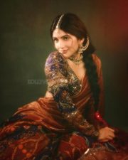 Sexy Natural Beauty Sreeleela in a Colourful Radha Inspired Lehenga Photos 02