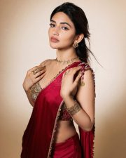Stunning Sreeleela in a Bold Red Saree with Embellished Blouse Photos 01 Stunning Sreeleela in a Bold Red Saree with Embellished Blouse Photos 01