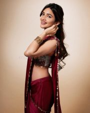 Stunning Sreeleela in a Bold Red Saree with Embellished Blouse Photos 02 Stunning Sreeleela in a Bold Red Saree with Embellished Blouse Photos 02
