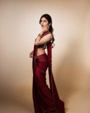 Stunning Sreeleela in a Bold Red Saree with Embellished Blouse Photos 05